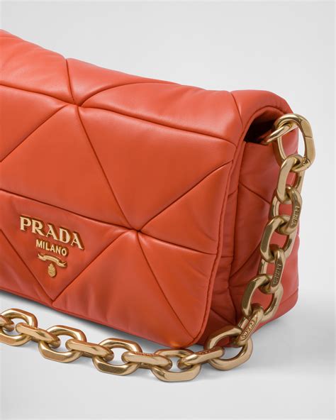 prada nappa print|Prada System nappa patchwork shoulder bag.